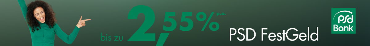 Festgeld 2,55 Prozent