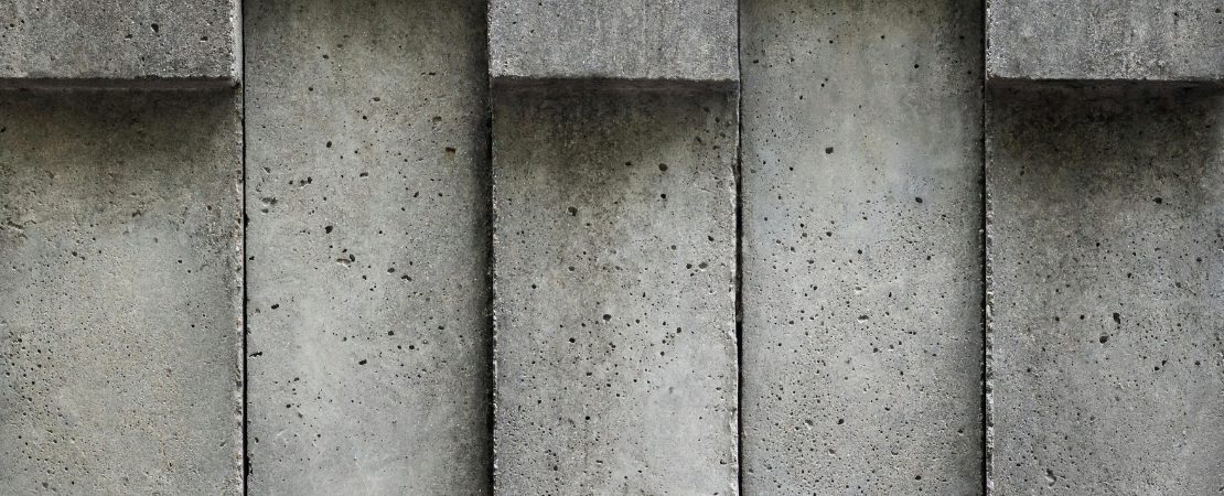 Ansicht von Betonsteinen